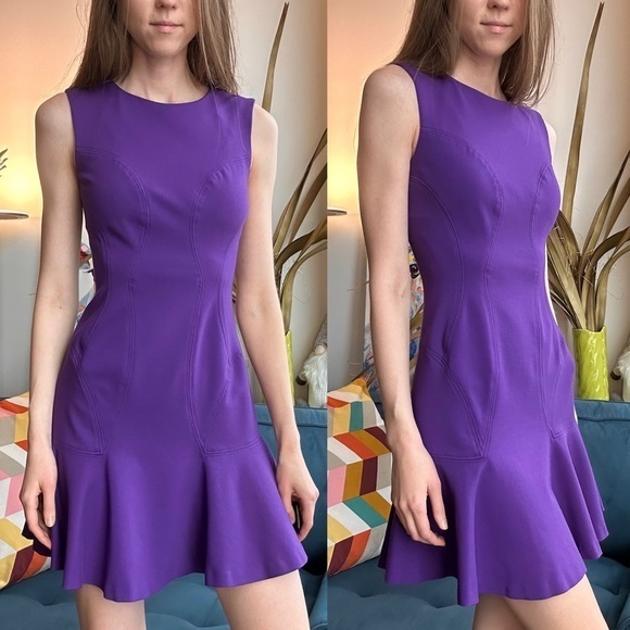 Diane Von Furstenberg Dresses & Skirts - Diane Von Furstenberg DVF Jaelyn Purple Fit & Flare Sleeveless Mini Dress XS (2)